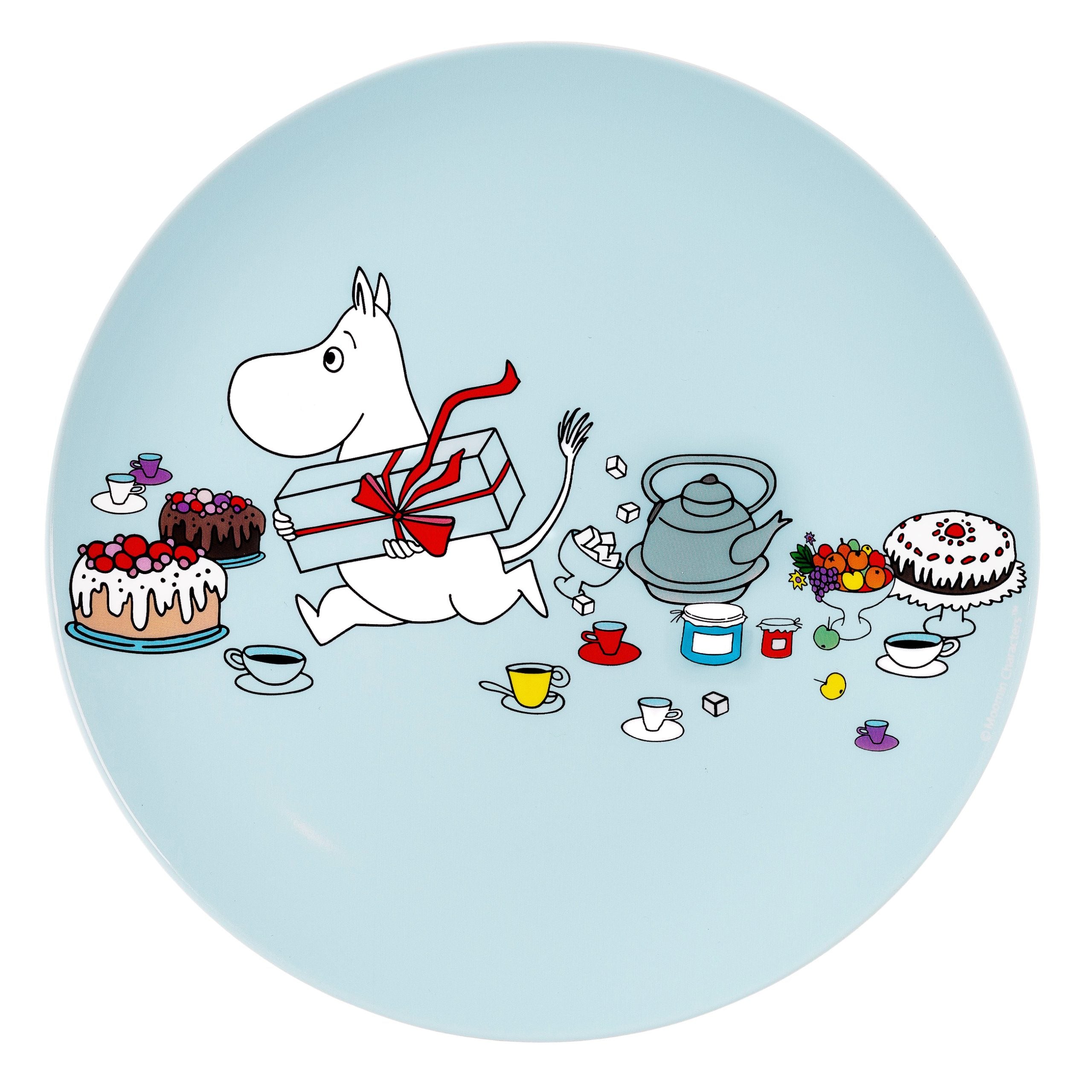 Moomin Picknick, Flat Plate,  lightblue