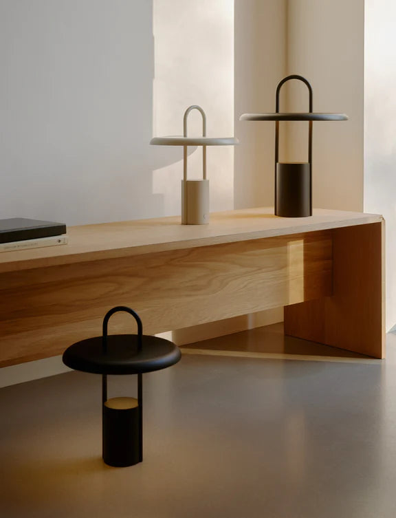 Pier portable LED lamp H 25 cm Sand