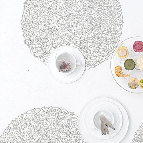 Chilewich Placemat Round 15" diam. Petal  Glacier