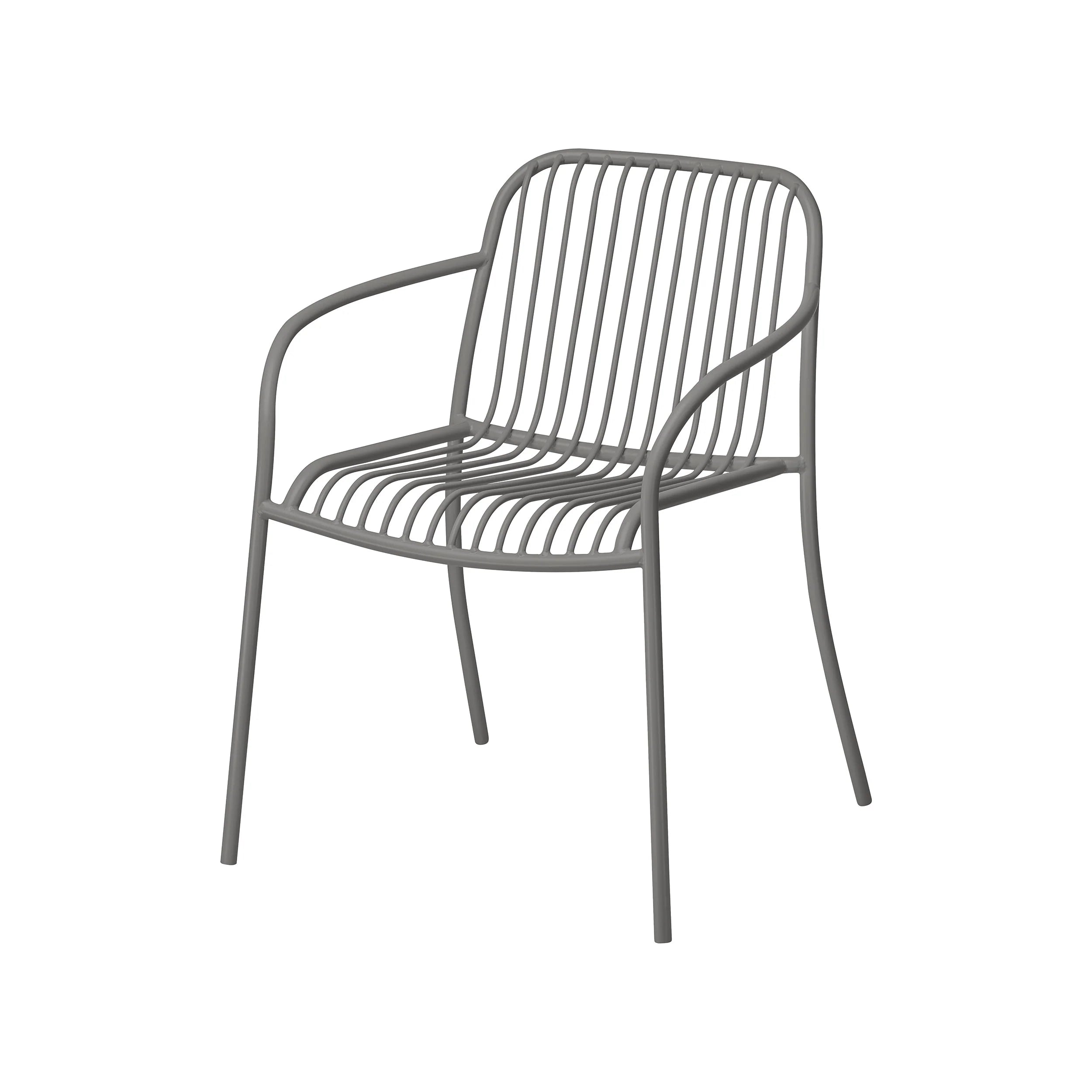 YUA WIRES Outdoor Armchair - Set Of 2 -Granite Grey