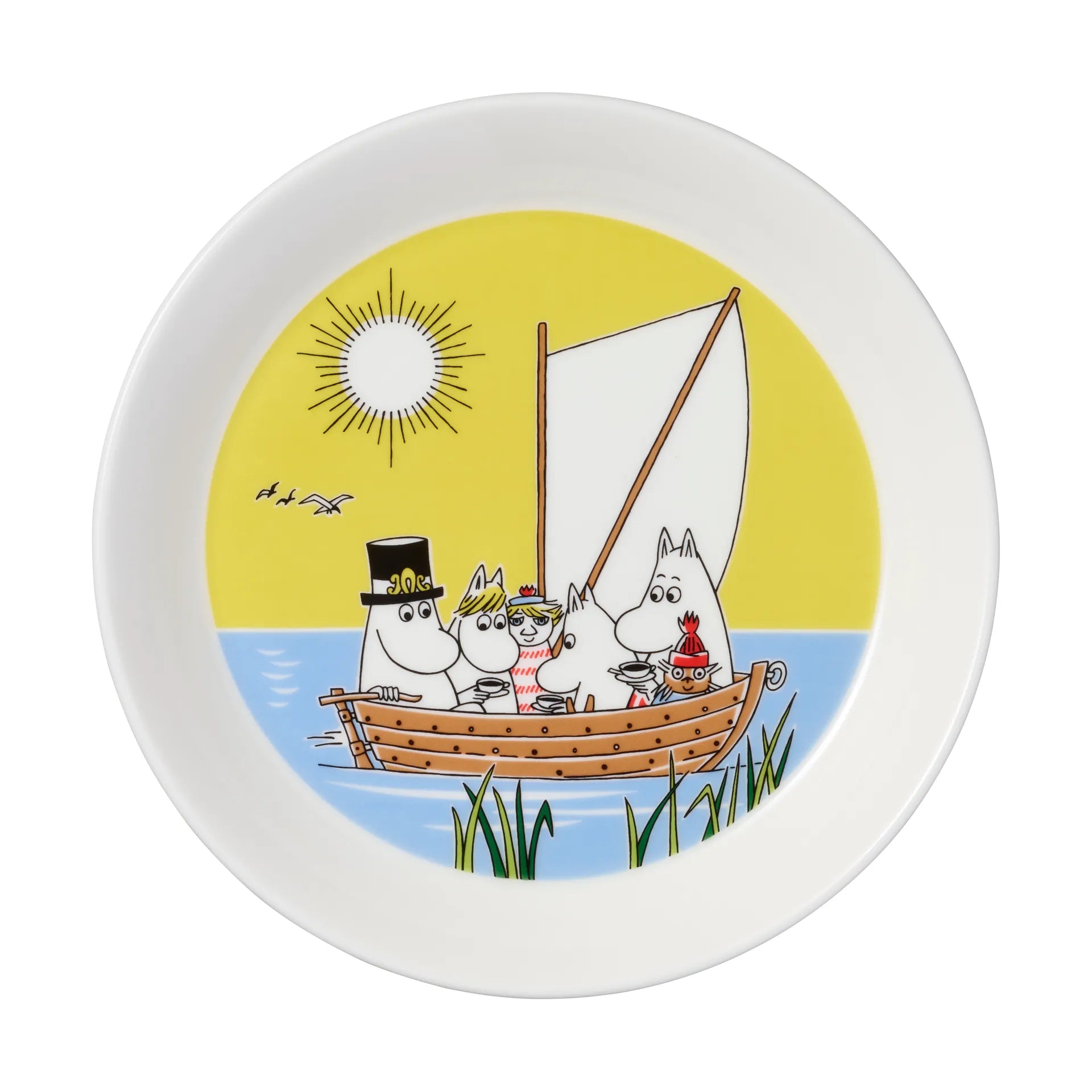 Moomin plate set Moomin Plate 2-pack, Sailing & Winter bonfire - Ø19 cm