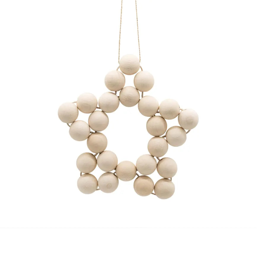 Christmas hanging Star Ornament 10cm White