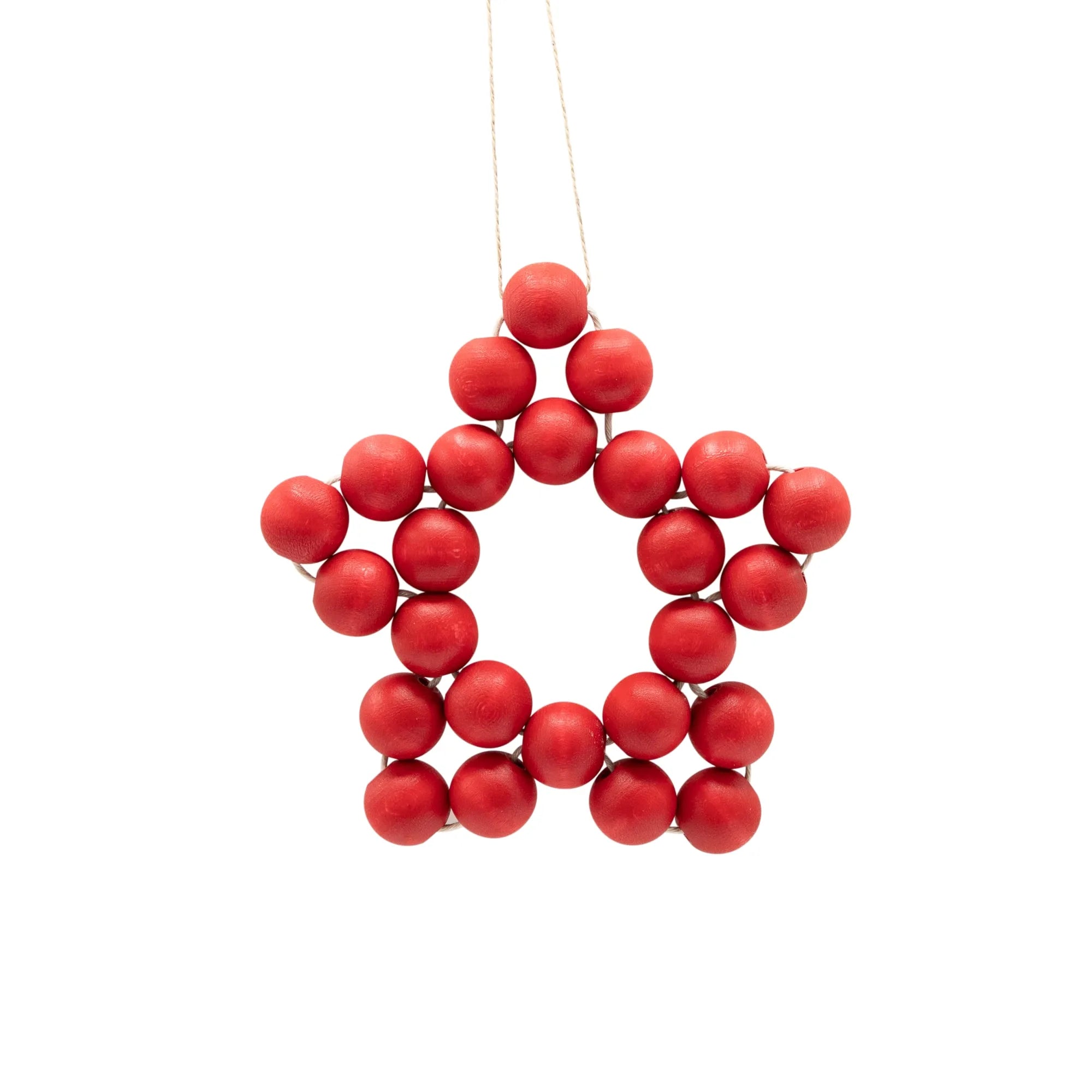 Christmas hanging Star Ornament 10cm Red