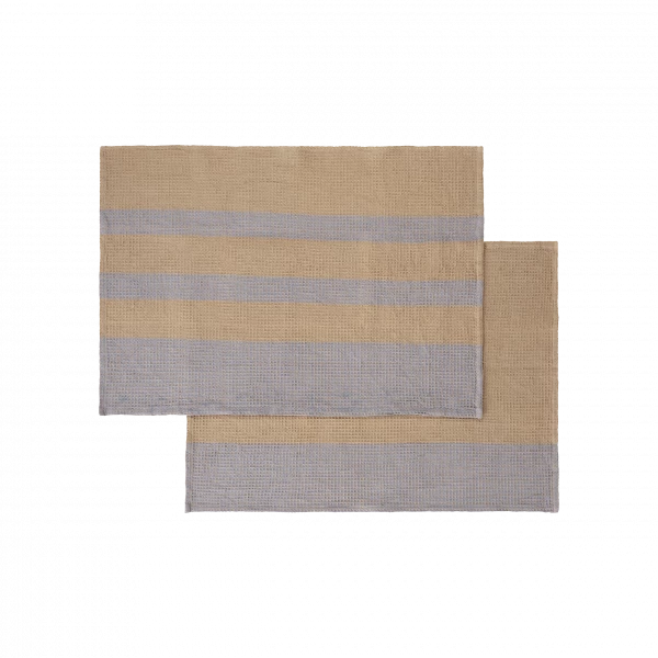 GANO Tea Towels 2pk 70x50cm -  Tan / Tradewinds