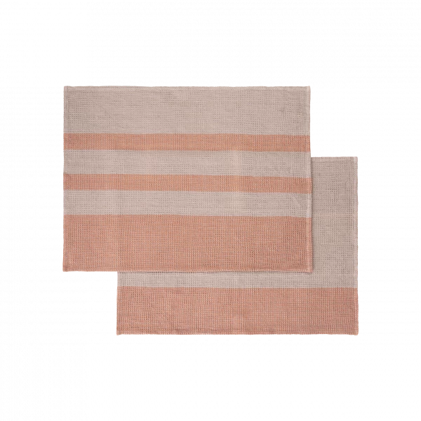 GANO Tea Towels 2pk 70x50cm -  Mourning Dove / Cedar Wood