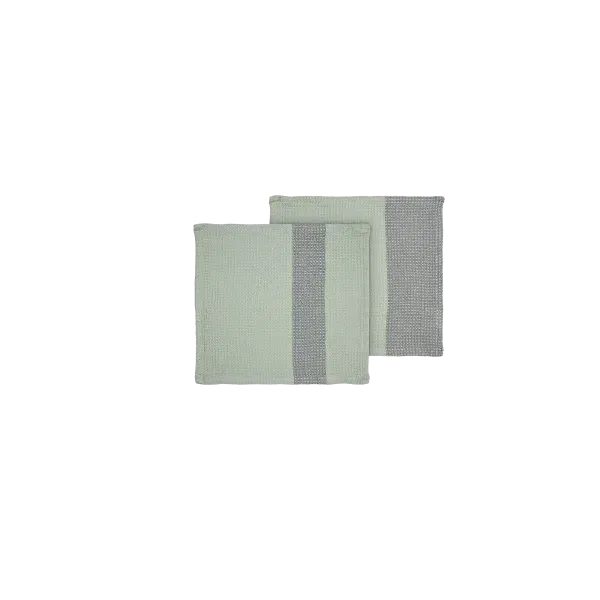 GANO Set of 2 Dishcloths - Color Desert Sage