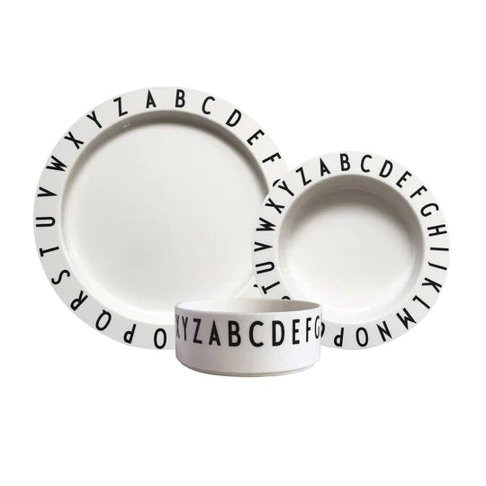 Eat & Learn plate set (Tritan) White