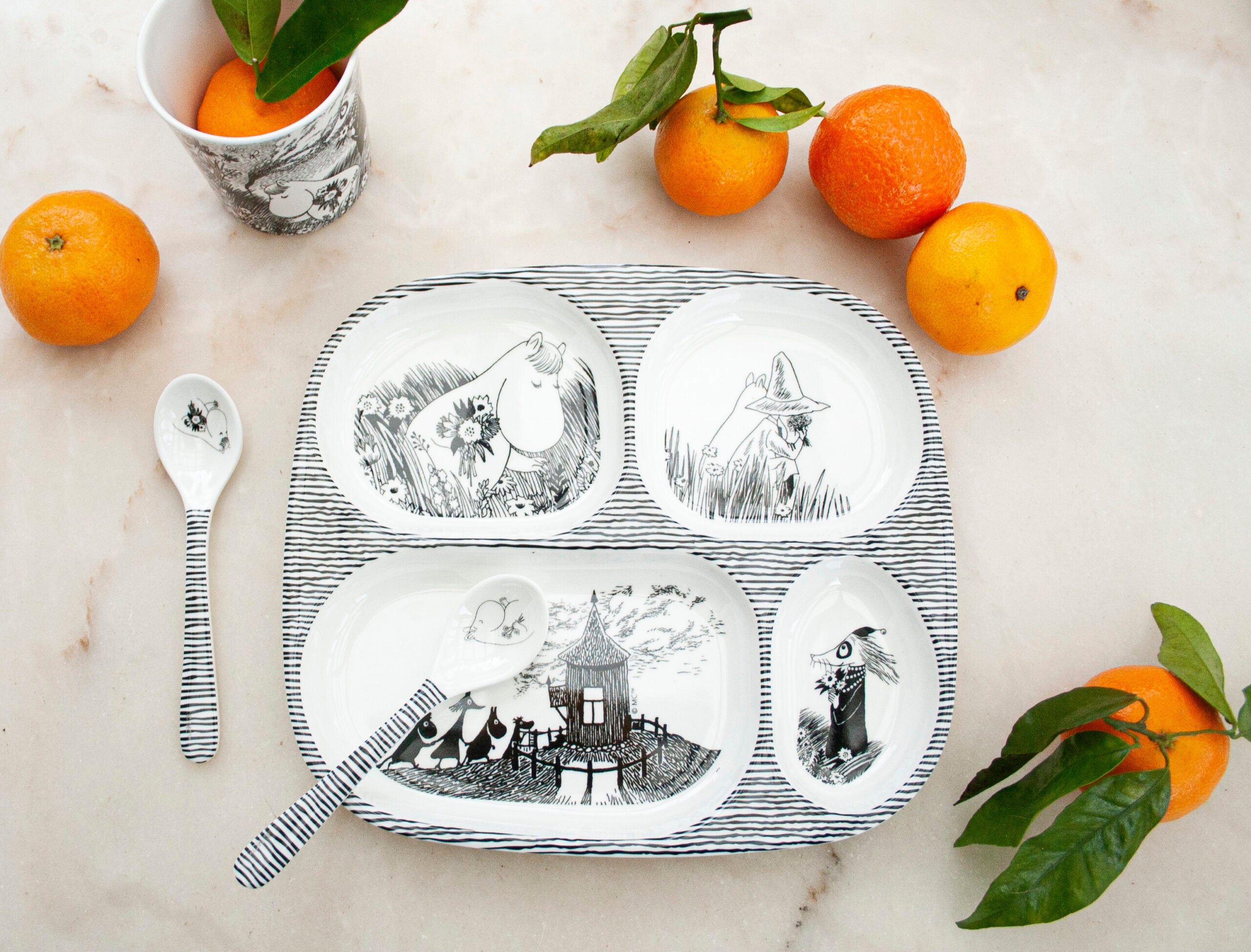 Moomin Graphic, Plate with compartments