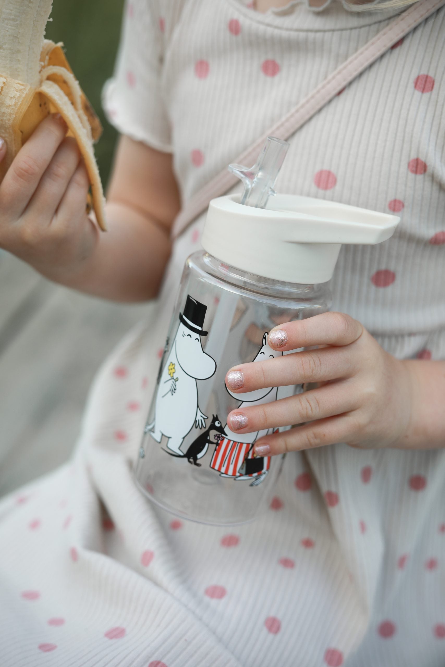 Moomin Water bottle -Moomin family beige