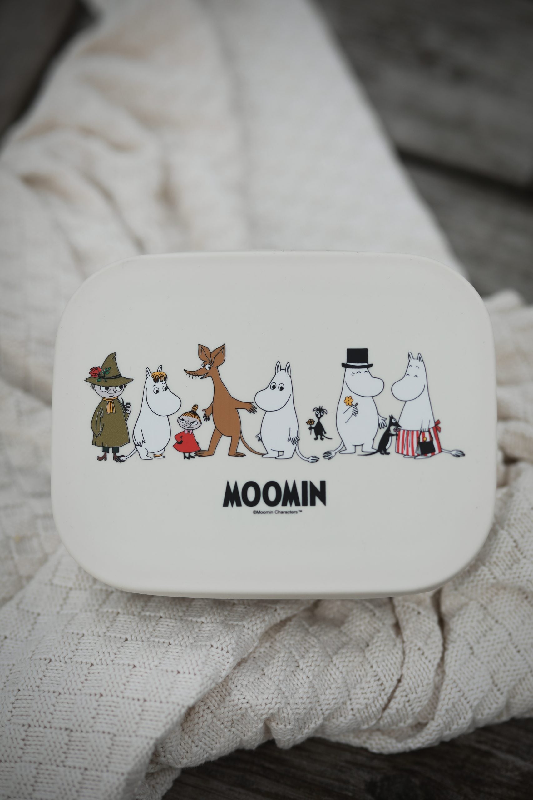 Moomin Family, Lunchbox in  stinless steel, beige