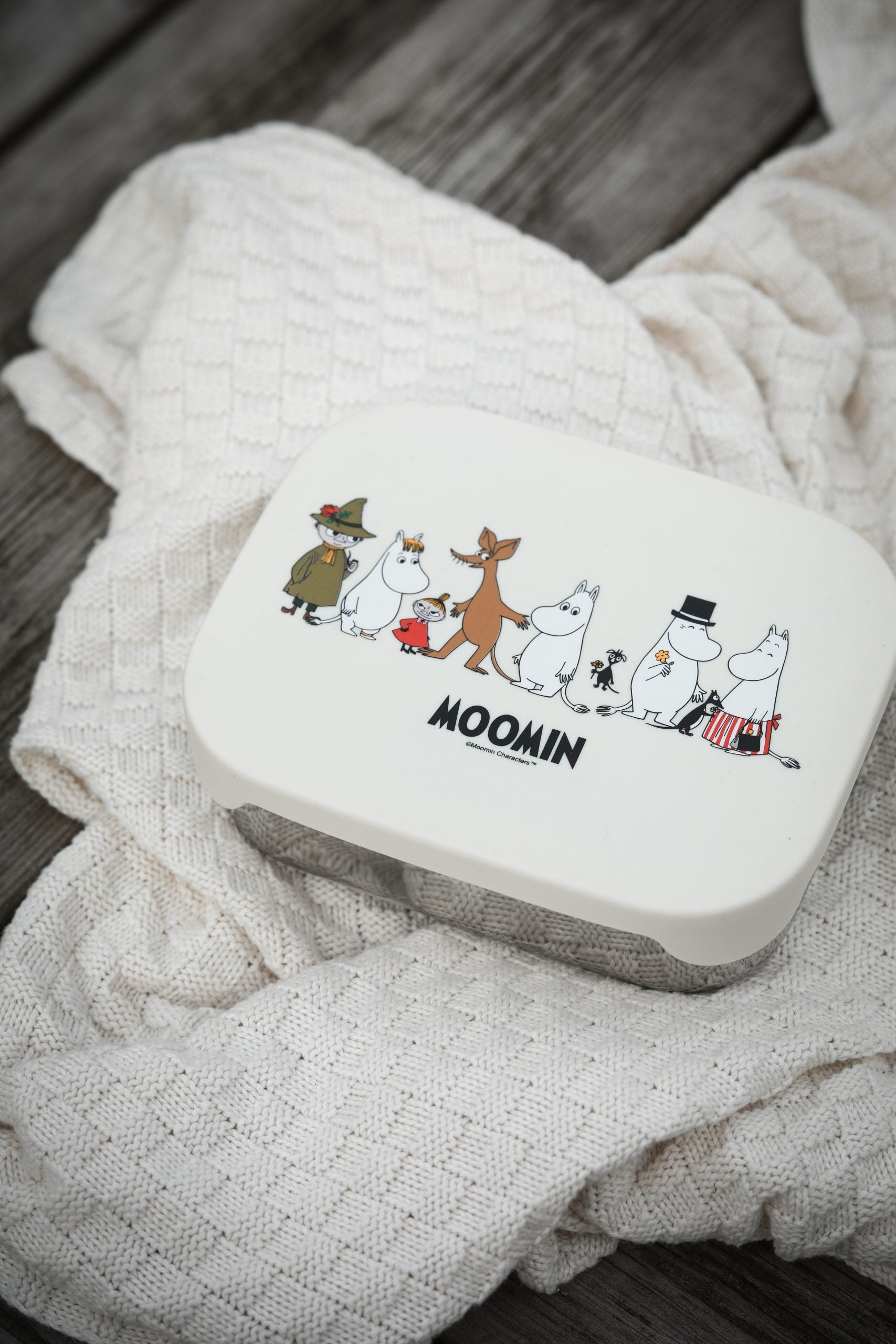 Moomin Family, Lunchbox in  stinless steel, beige