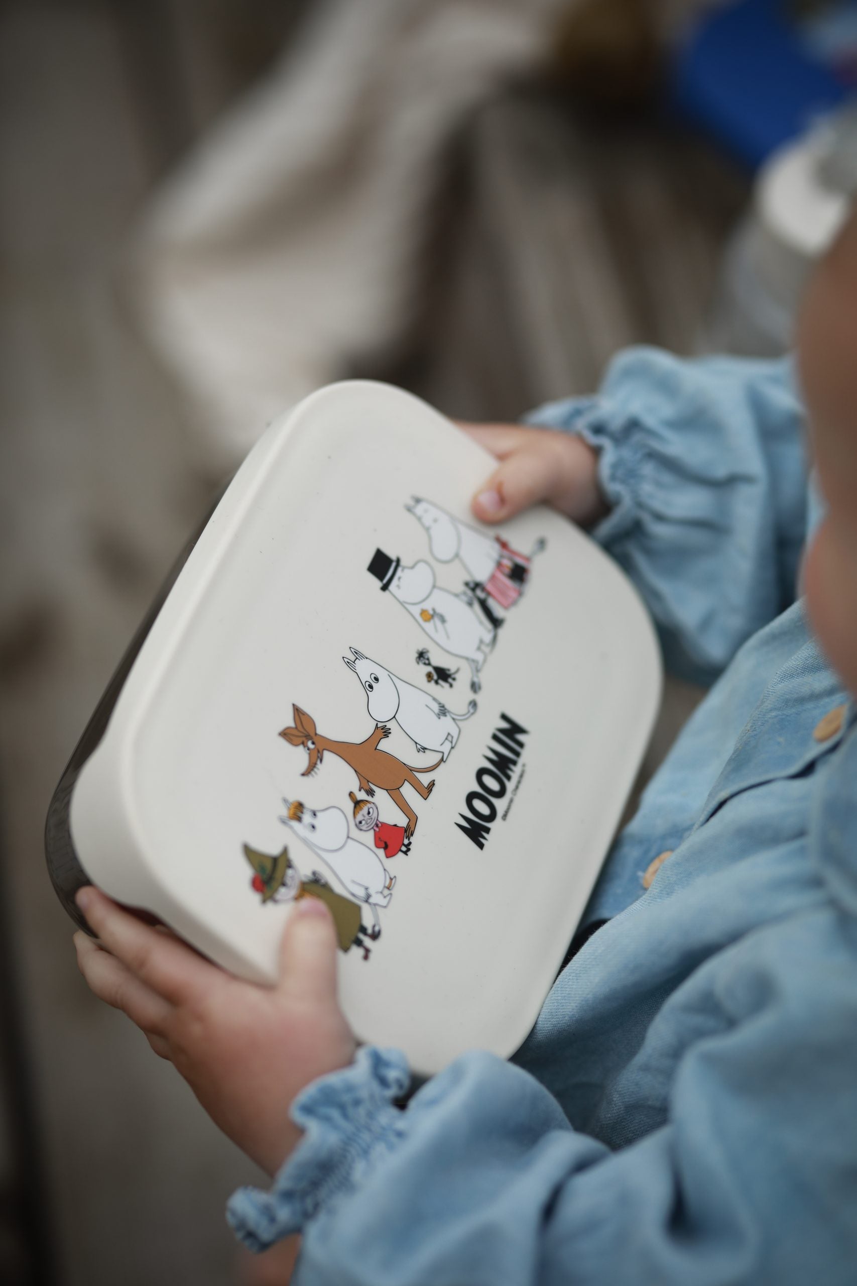 Moomin Family, Lunchbox in  stinless steel, beige