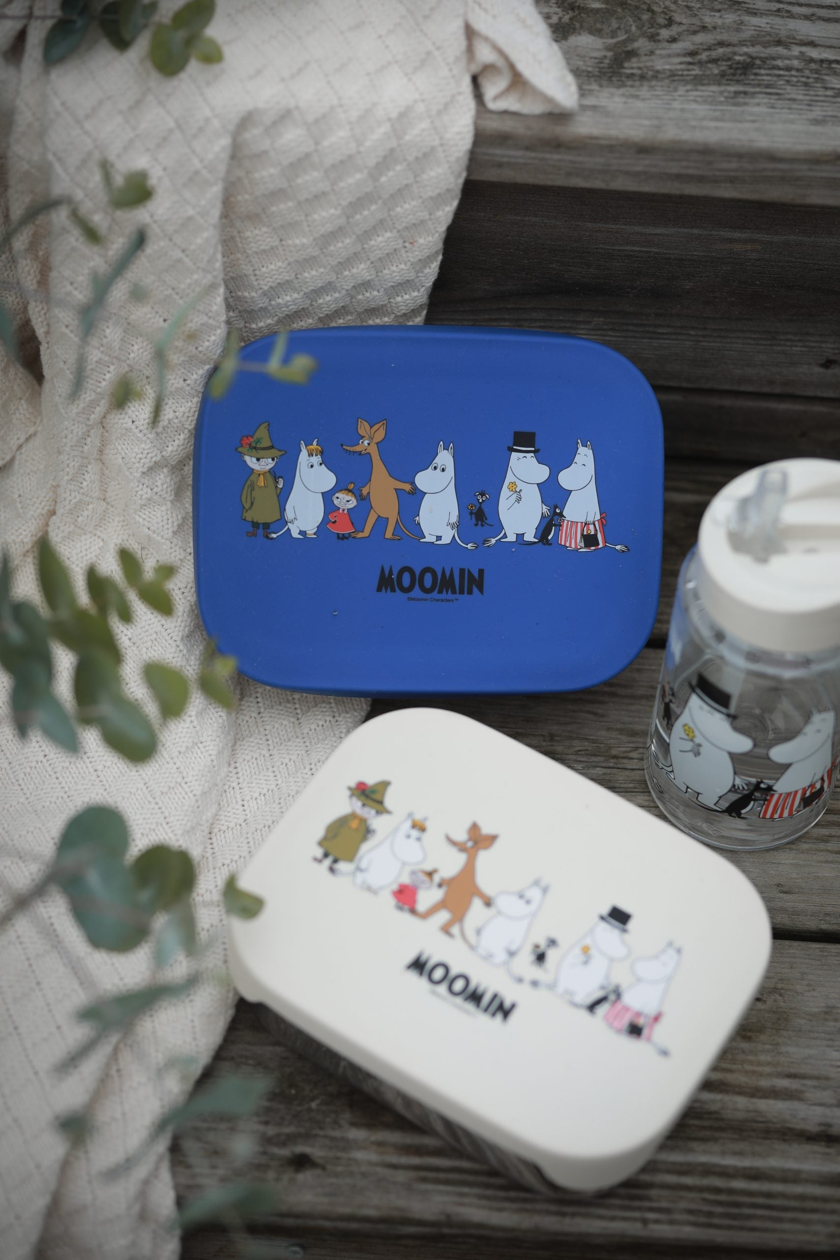 Moomin Family, Lunchbox in  stinless steel, beige
