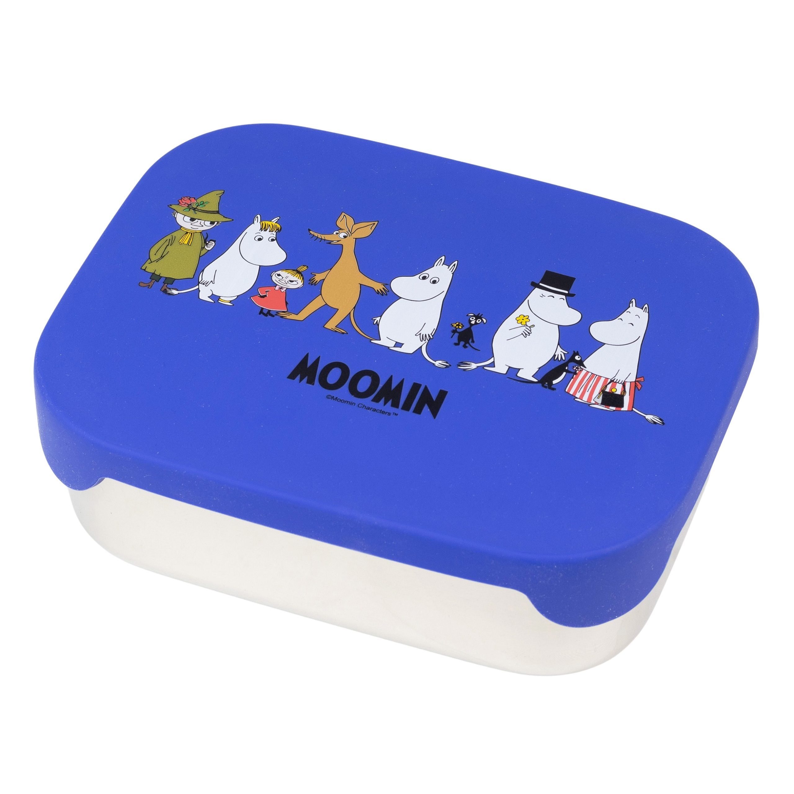 Moomin Family, Lunchbox in  tinplate, blue