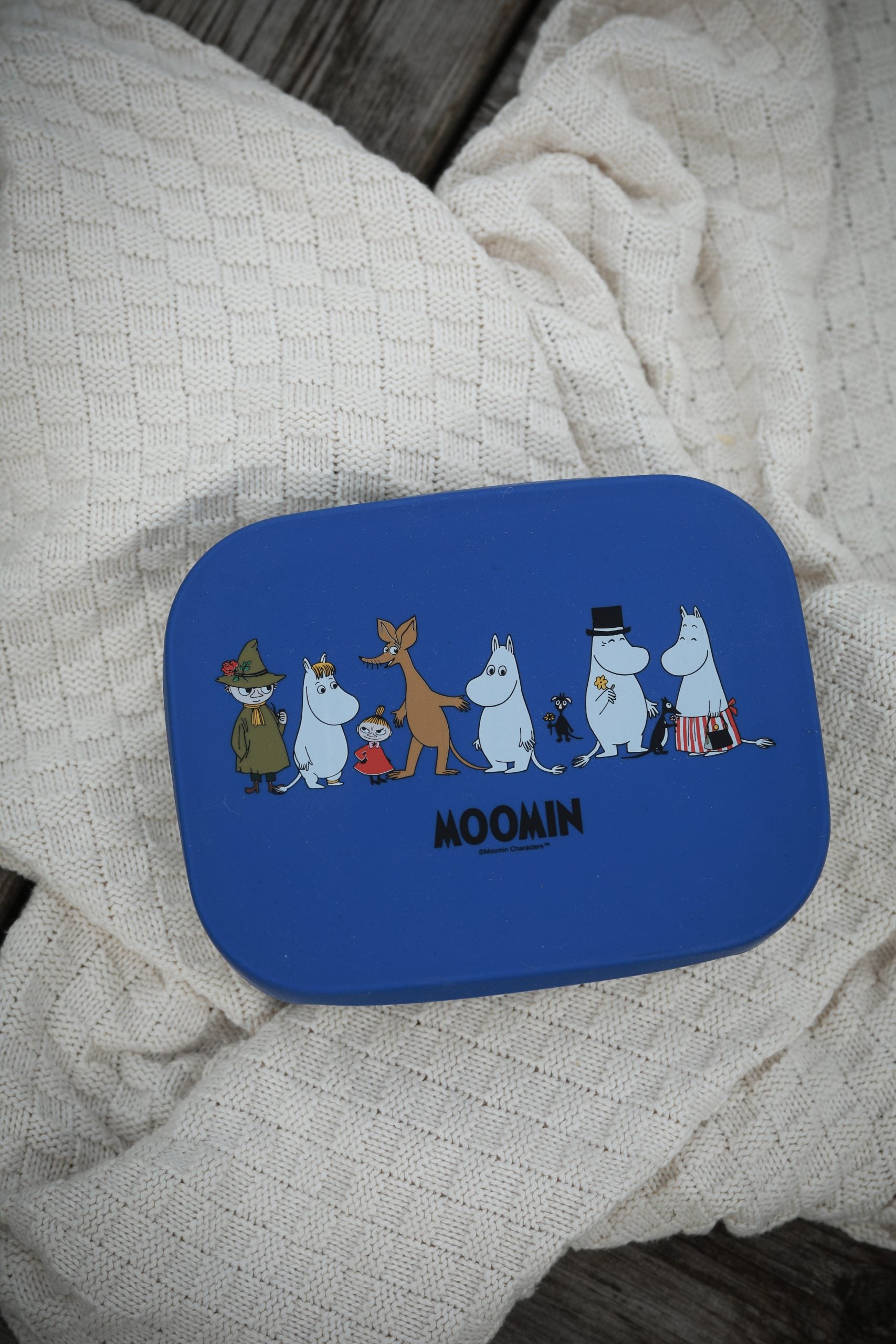 Moomin Family, Lunchbox in  tinplate, blue