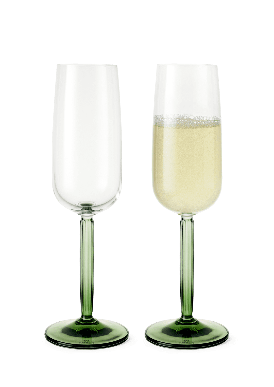 Hammershøi Champagne Glass Green 2 Pcs. 24 cl / 8.1 oz