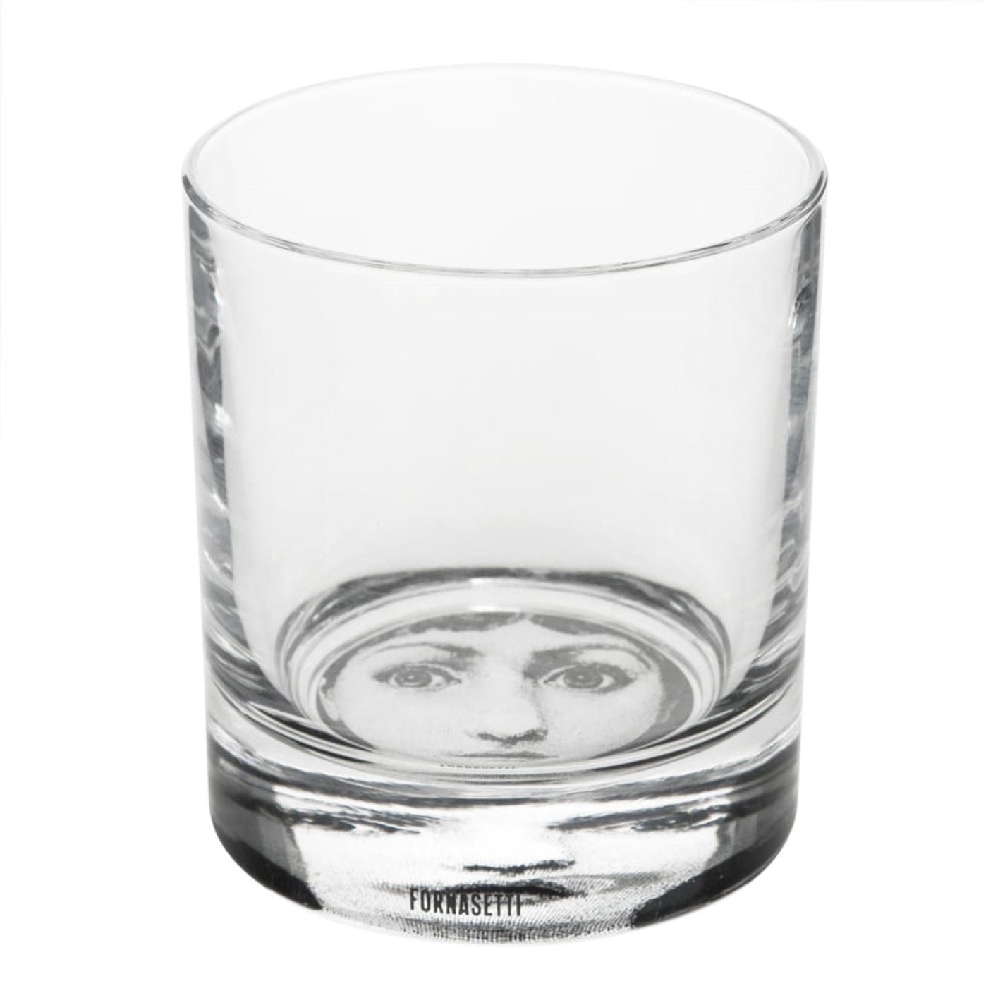 Fornasetti drinking glass Tema e Variazioni #237 suprised