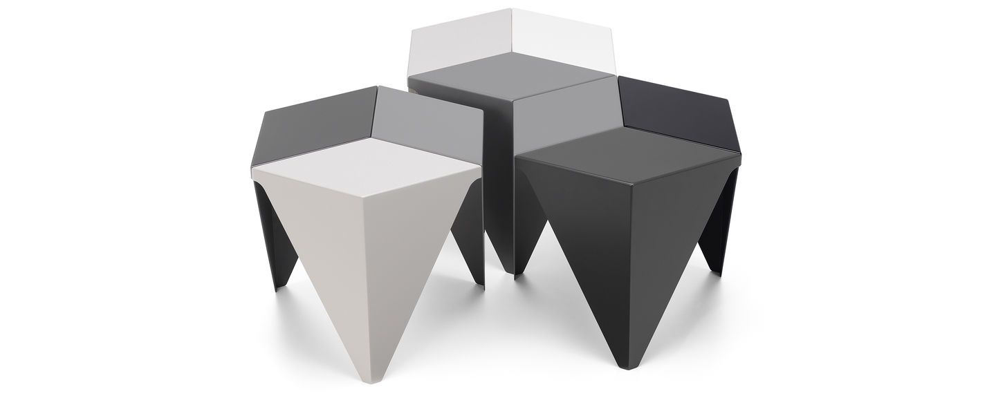 Noguchi Prismatic Table gray – three-tone