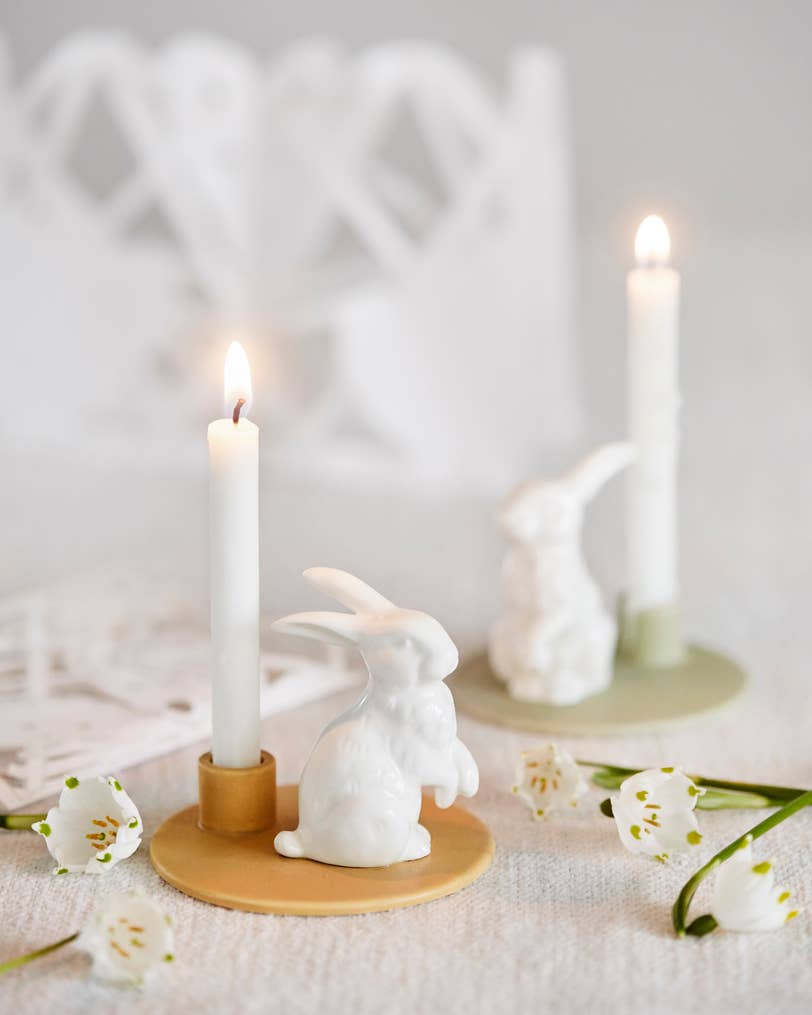 Sweet Stories Hare, Sage candlestick