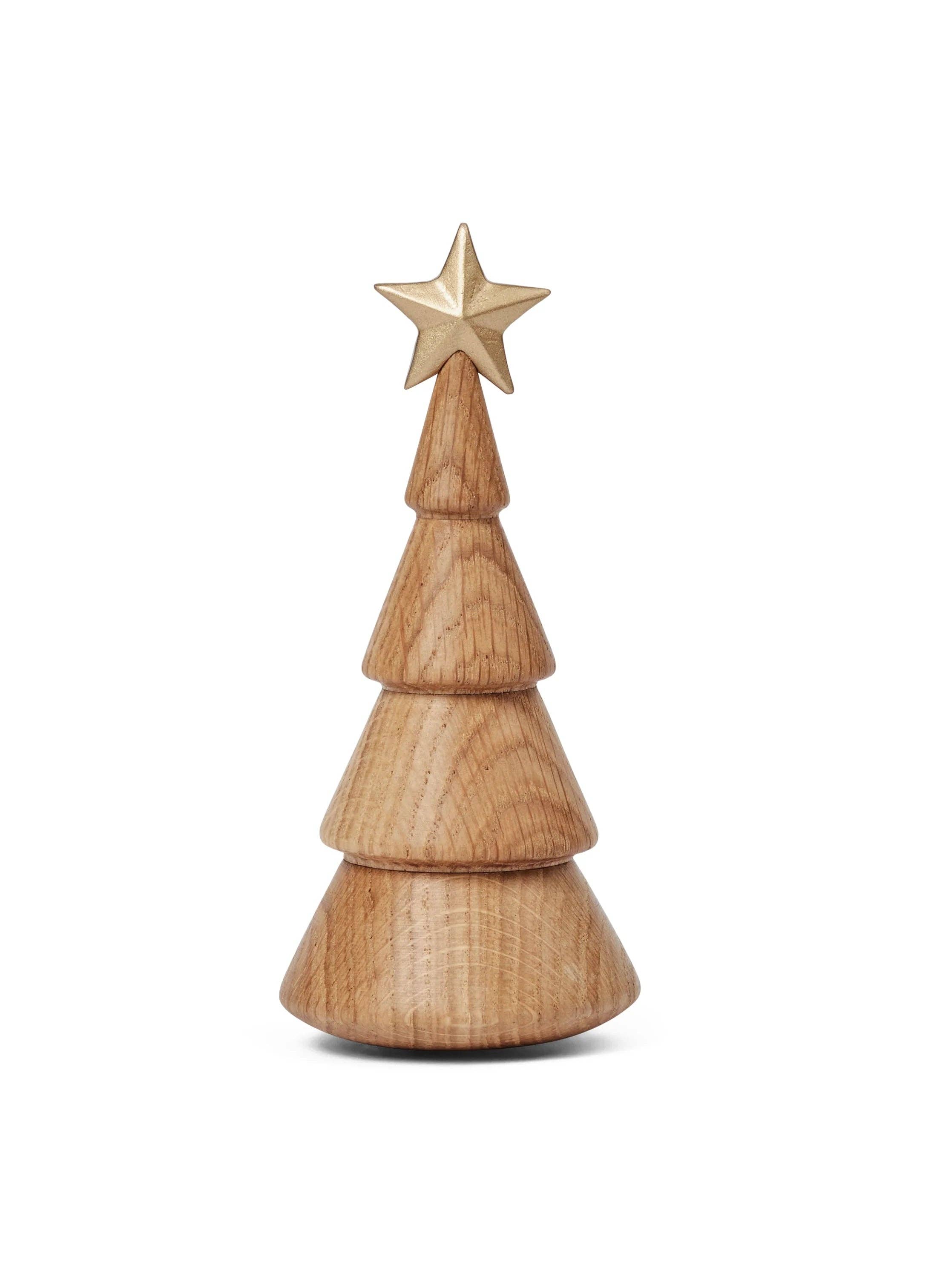 The Christmas Tree, oak, gold star