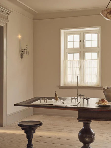 STOFF Nagel Candle Holder, Brushed Chrome, Set of 3