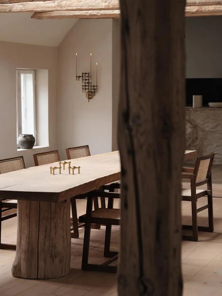 STOFF Nagel Candle Holder, Brushed Brass, Set of 3