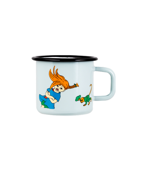 Enamel mug 3,7dl Här kommer Pippi / The Strongest Girl in the World