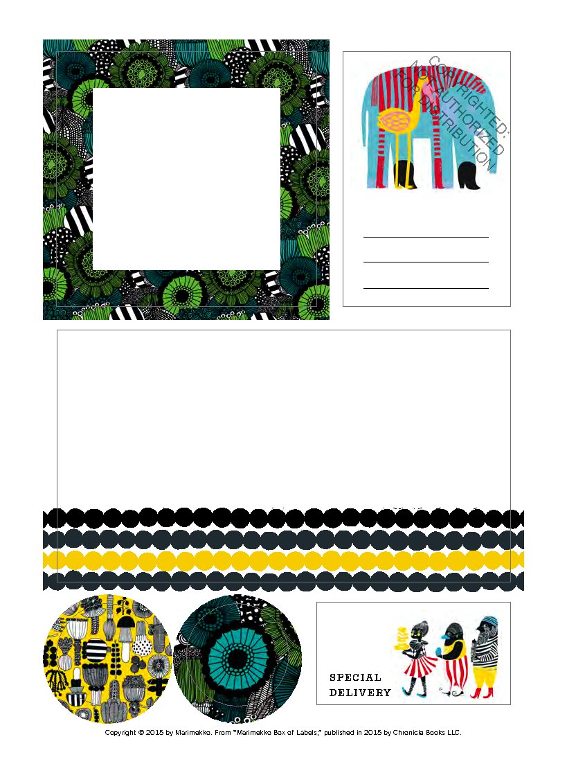 Marimekko Box of Labels