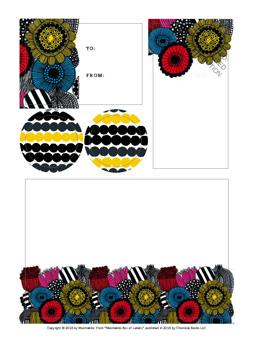 Marimekko Box of Labels