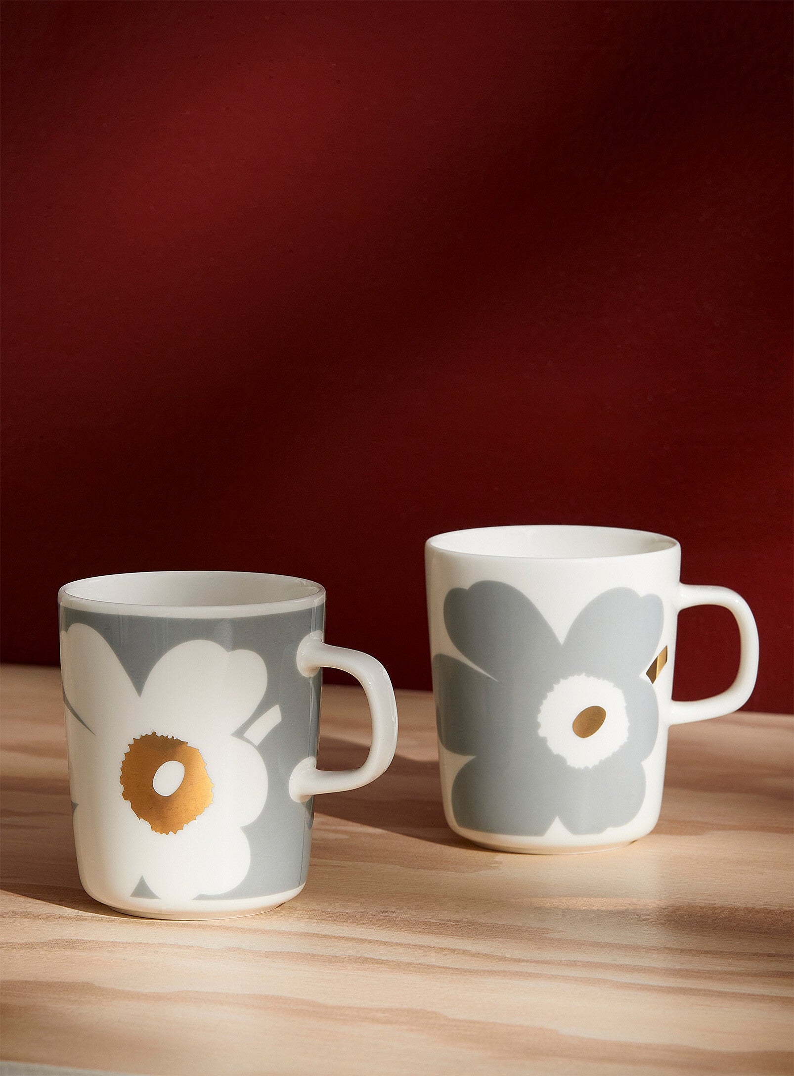 UNIKKO 60TH ANNIVERSARY Mug set  2,5 Dl, 2 Pcs white light grey gold