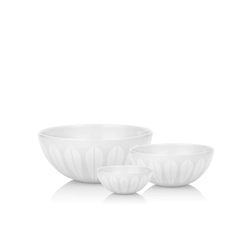 Lotus I Bowl -21cm Trends Ceramic bowl White with white pattern