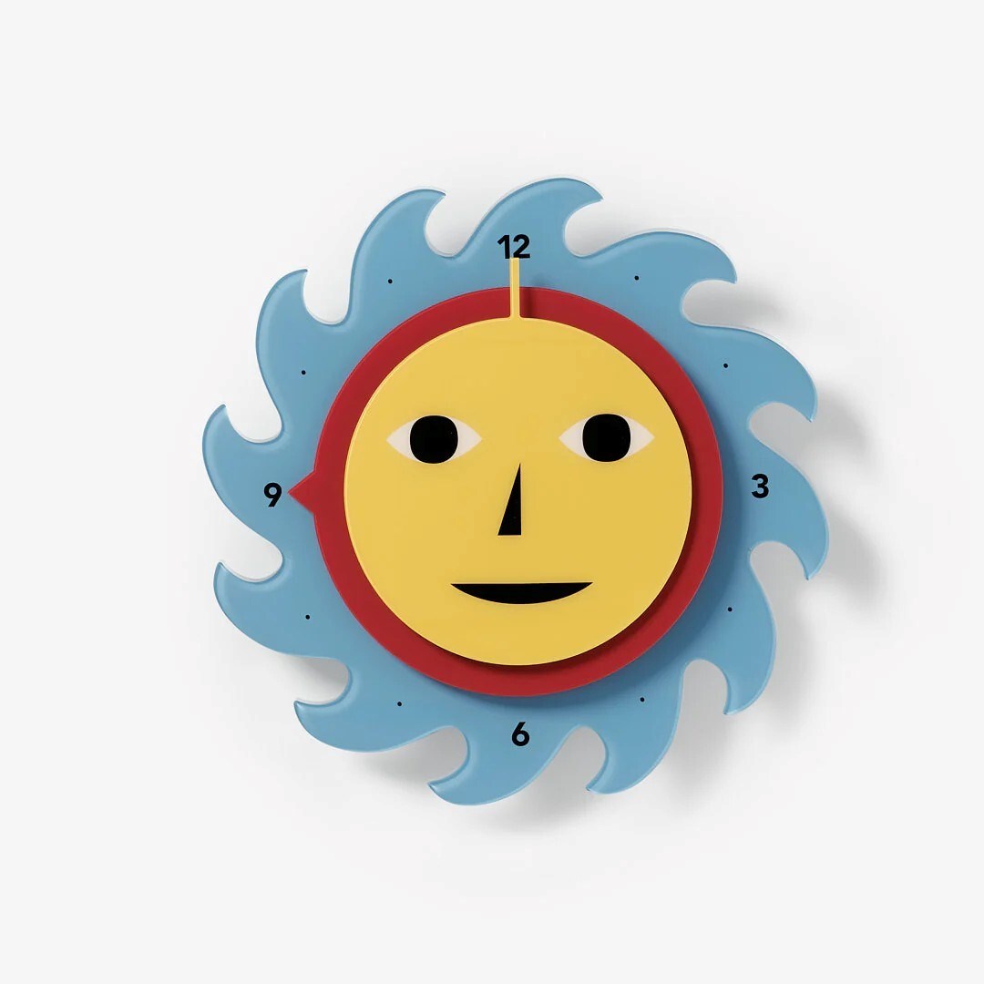 Dusen Dusen-Everybody Clock Blue, Red Yellow