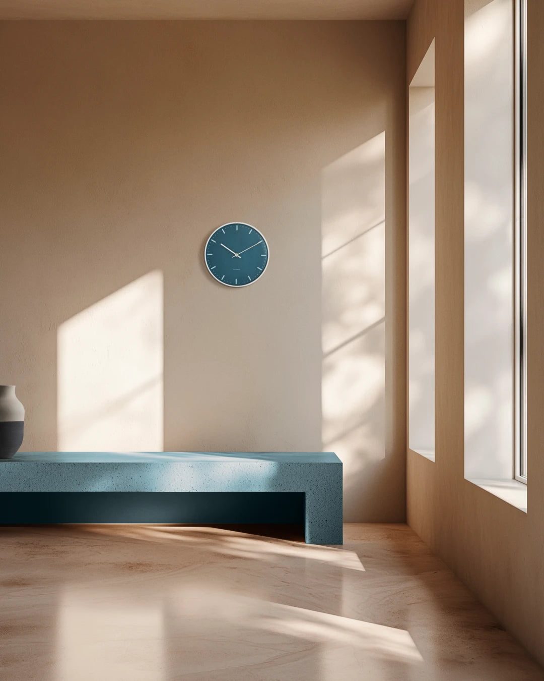 City Hall Wall clock, blue, 29 cm Diameter