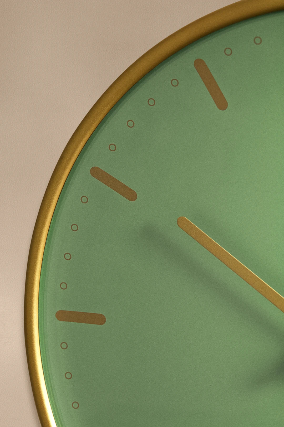 City Hall Wall clock, green, 29 cm Diameter