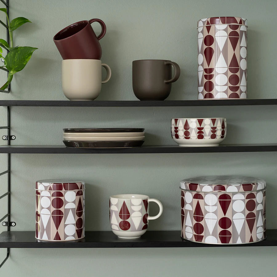 Puisto mug Elf Parade, 3,5 dl, grey and red