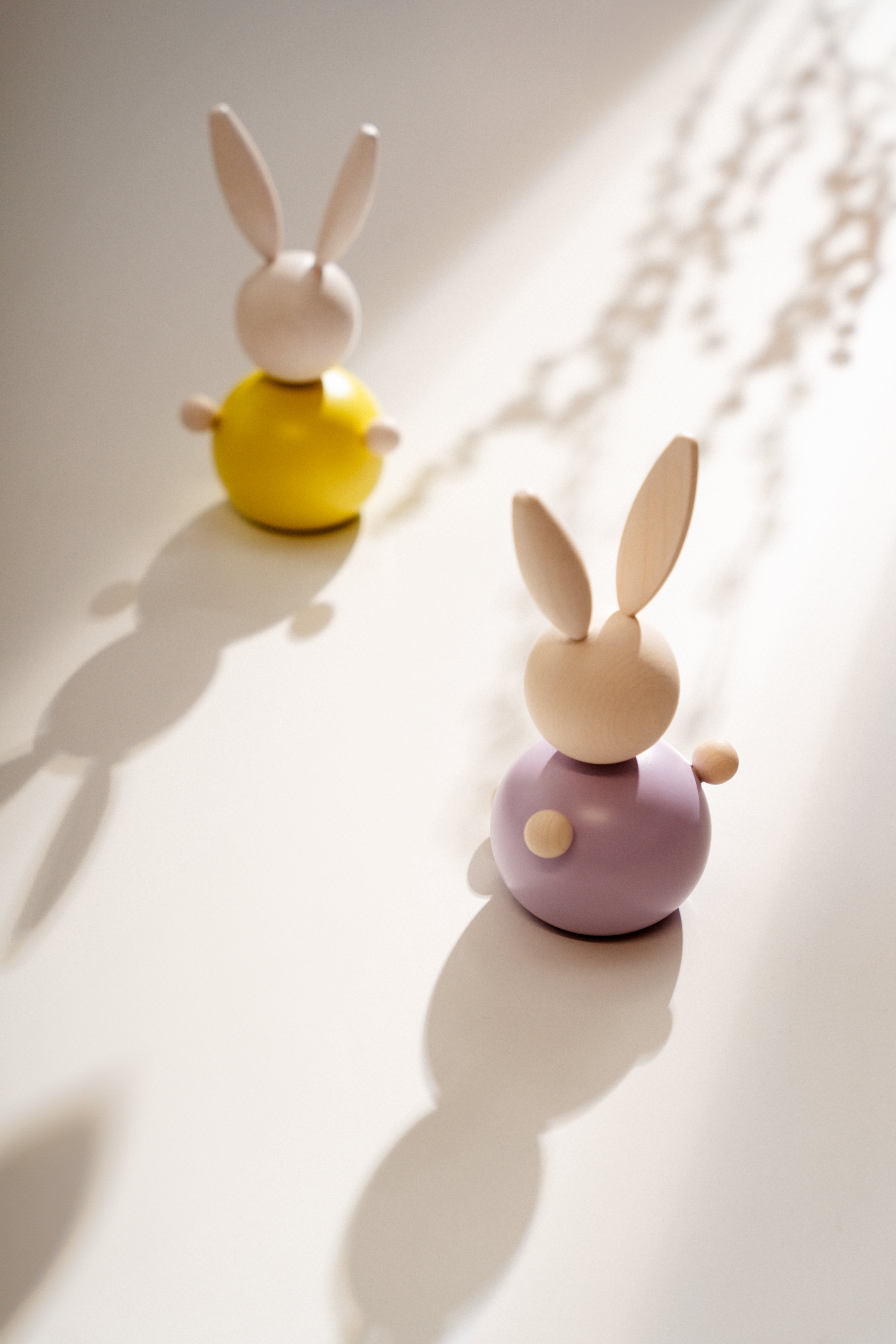 PUPUJUSSI Rabbit wooden figurine, lavender