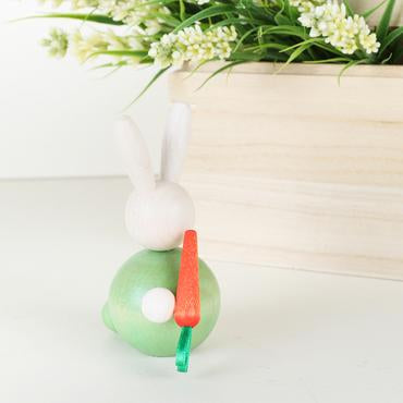 Rabbit 8.5 cm Jänö table decoration Rabbit with carrot White