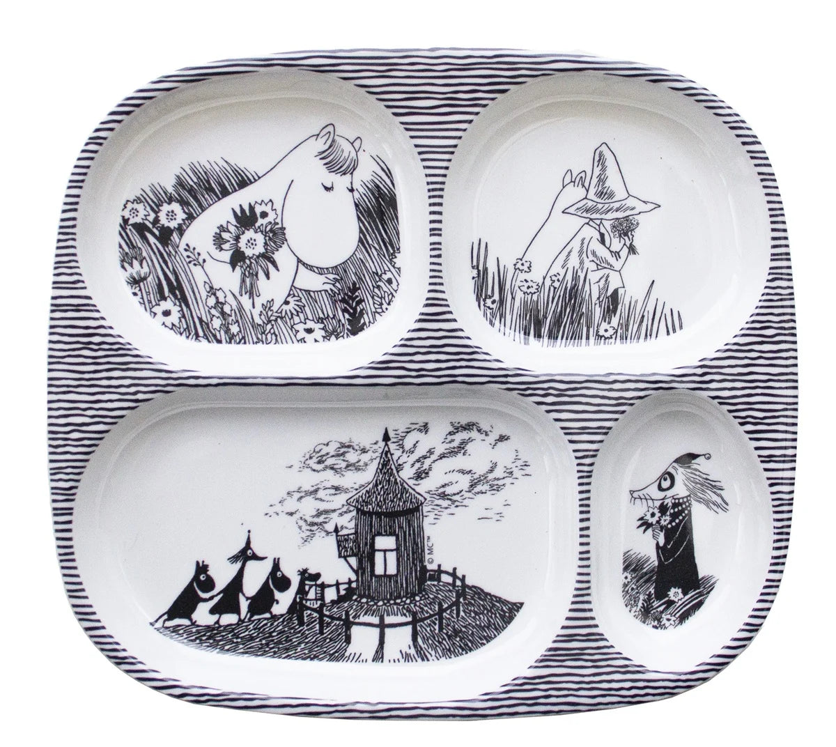 Moomin Graphic, Plate with compartments