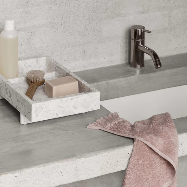 ABENTO Marble Tray - Color Nimbus Cloud