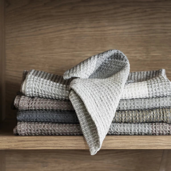 GANO Tea Towels 2pk 70x50cm - Moonbeam / Mourning Dove