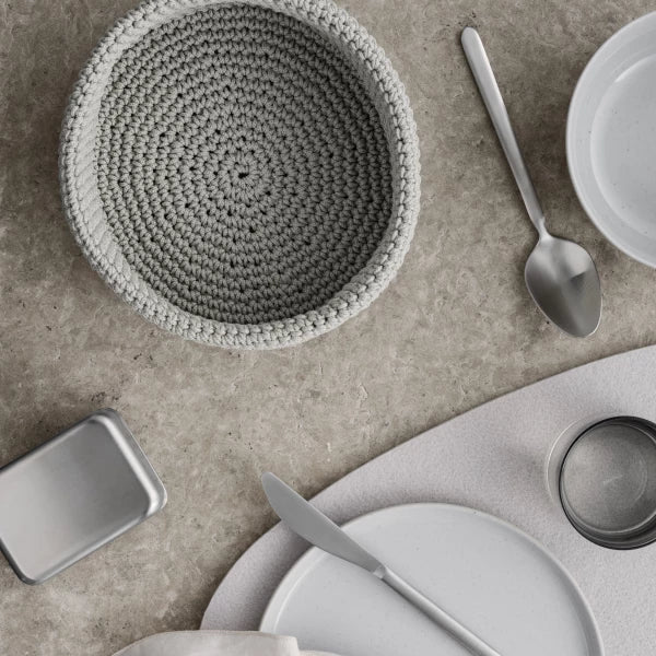 TELA Crochet Storage Basket Set (1 Med, 1 Lg)- Bark