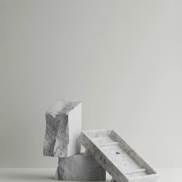 ABENTO Marble Tray - Color Nimbus Cloud