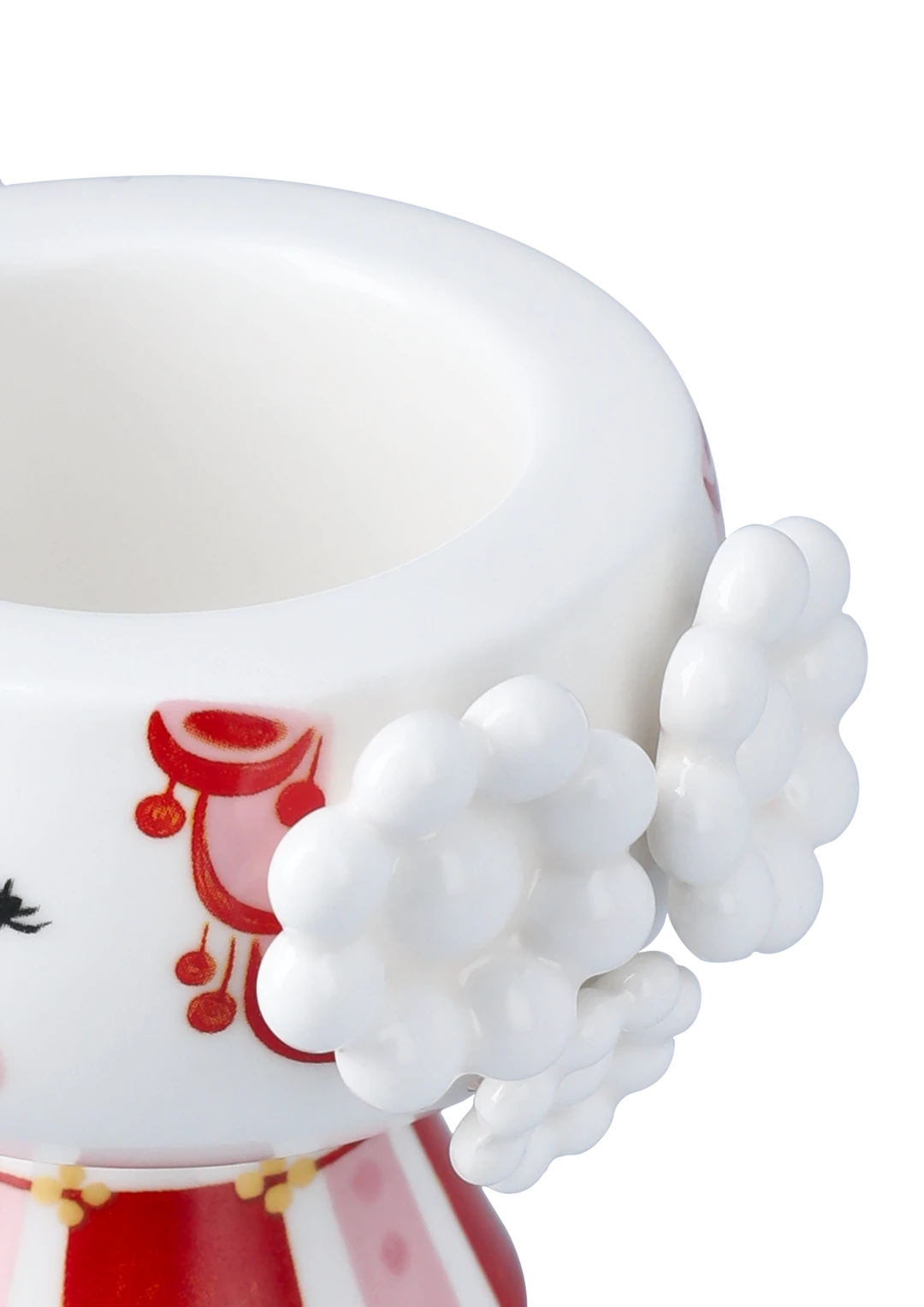 Eva Candle holder H8 cm / 3.1  in red