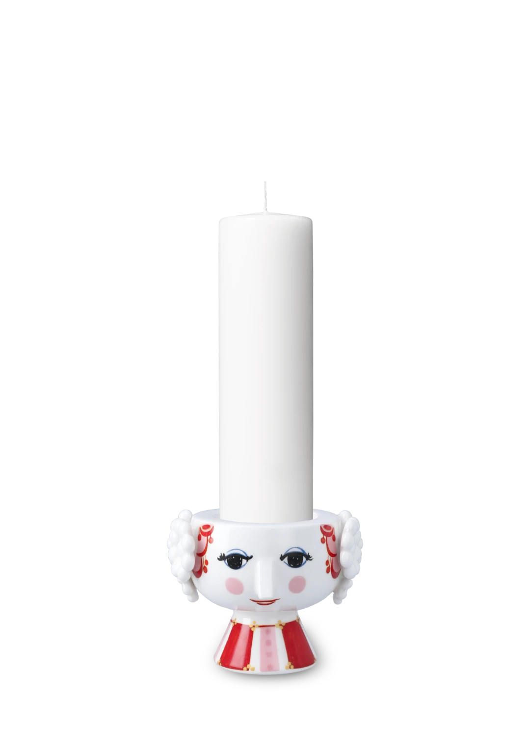 Eva Candle holder H8 cm / 3.1  in red