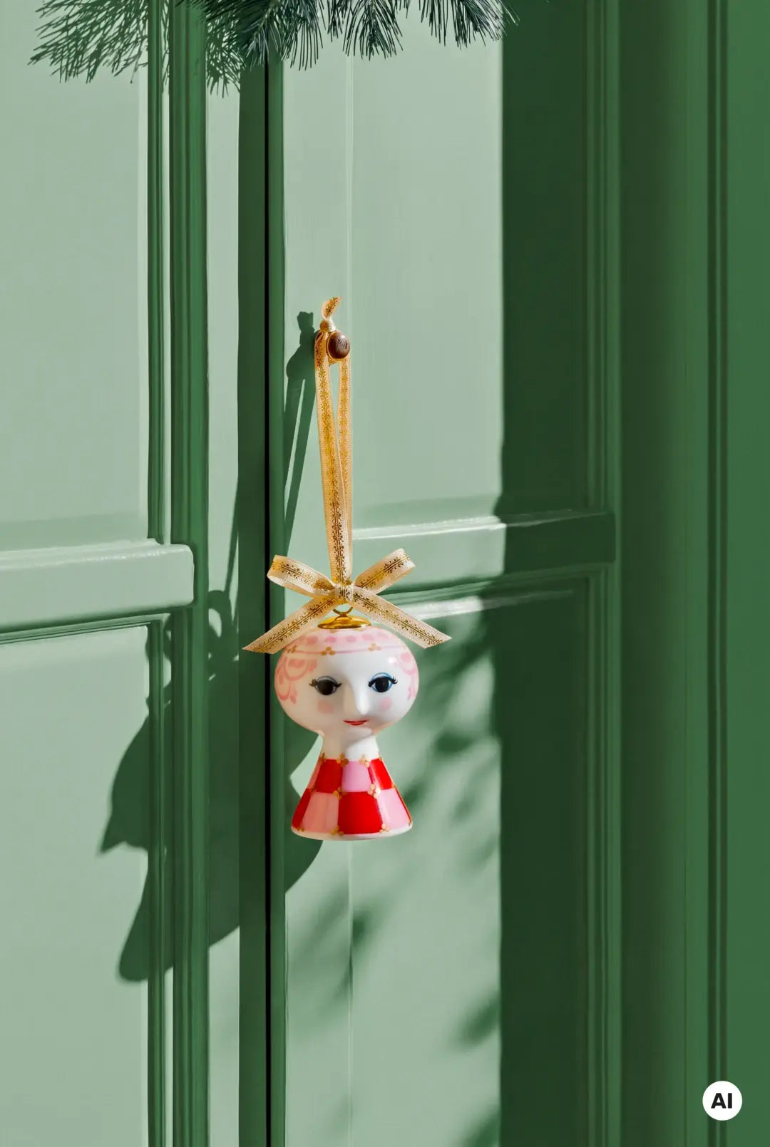 Eva Christmas Ornament H7.5 cm / 3 in red