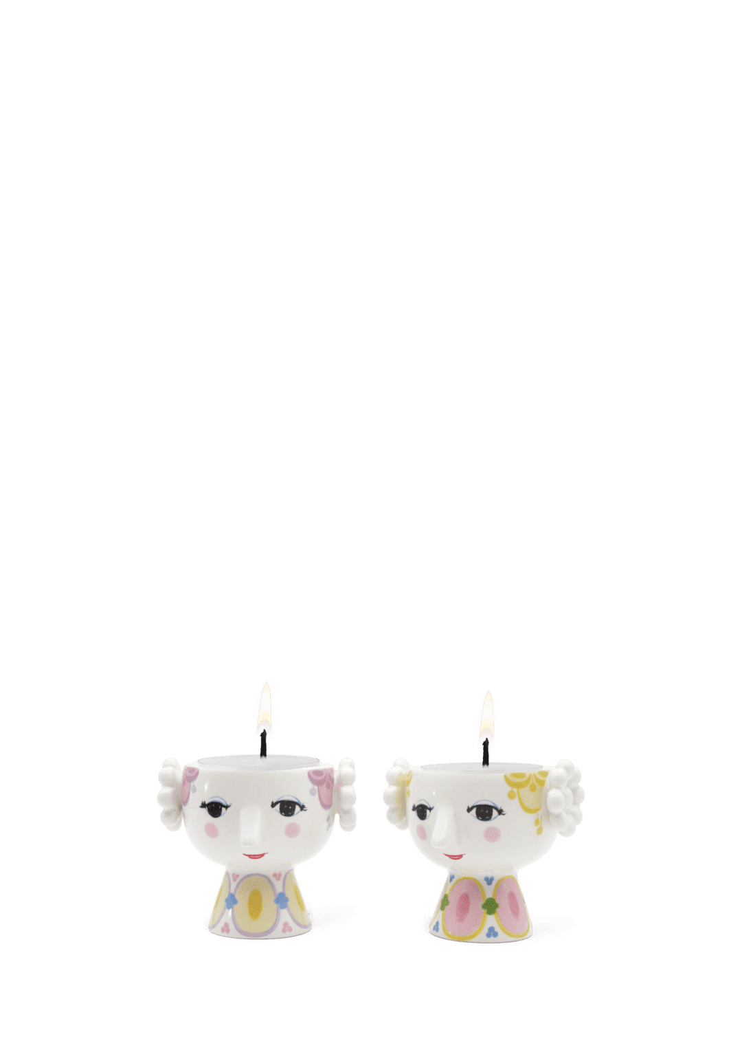 Eva Tealight Holder Dia 6.5cm / 2.6 In yellow/lavender 2 pcs.