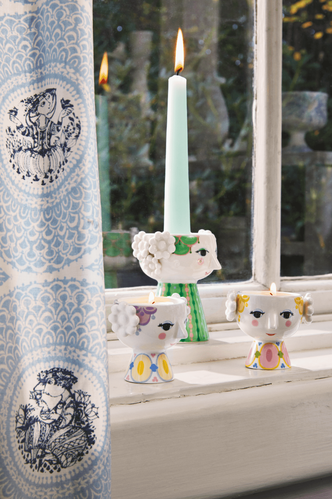 Eva Tealight Holder Dia 6.5cm / 2.6 In yellow/lavender 2 pcs.