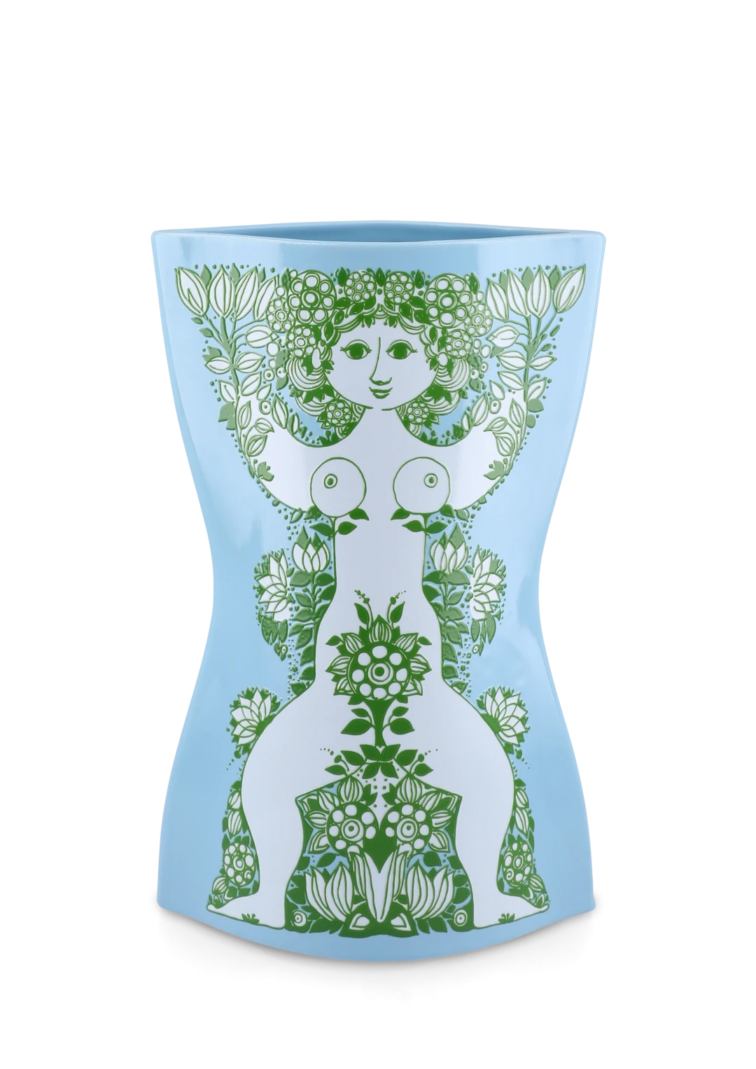 Nina Vase H28.5 cm Blue, Light Blue/ Green