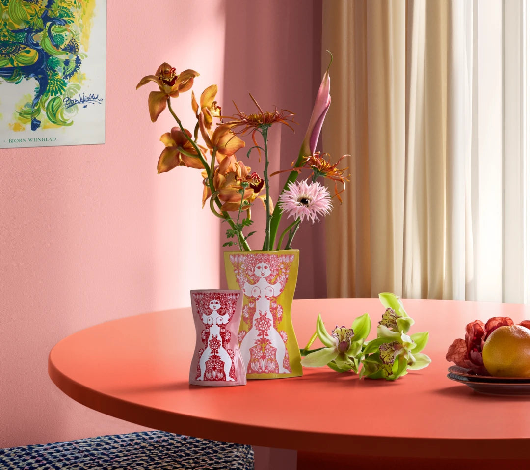 Nina Vase H16.5 cm Rose, Pink/Red