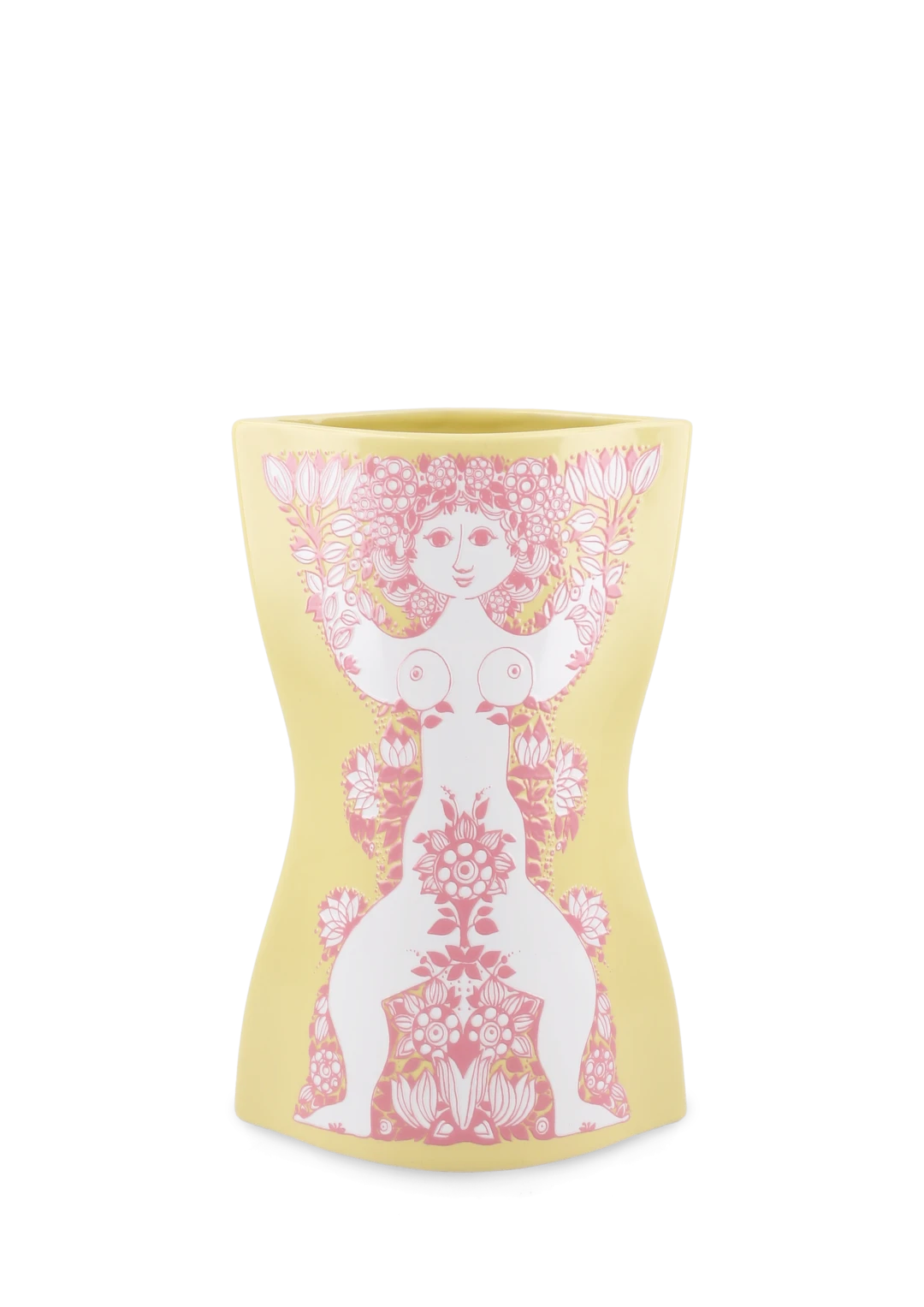 Nina Vase H22 cm Yellow Yellow/Pink